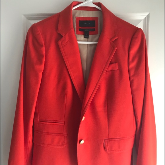 Jcrew schoolboy blazer size 6 orange - Picture 2 of 3